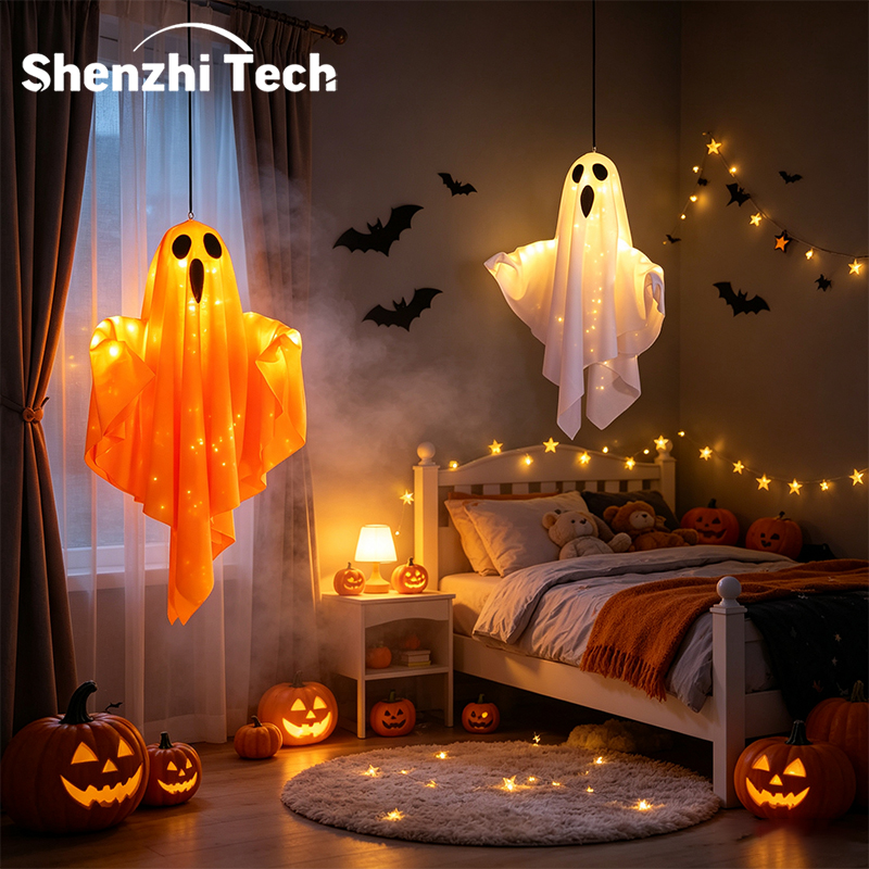 Lighting Decoration Ideas - Halloween Hanging Light Up Ghost Lamp,