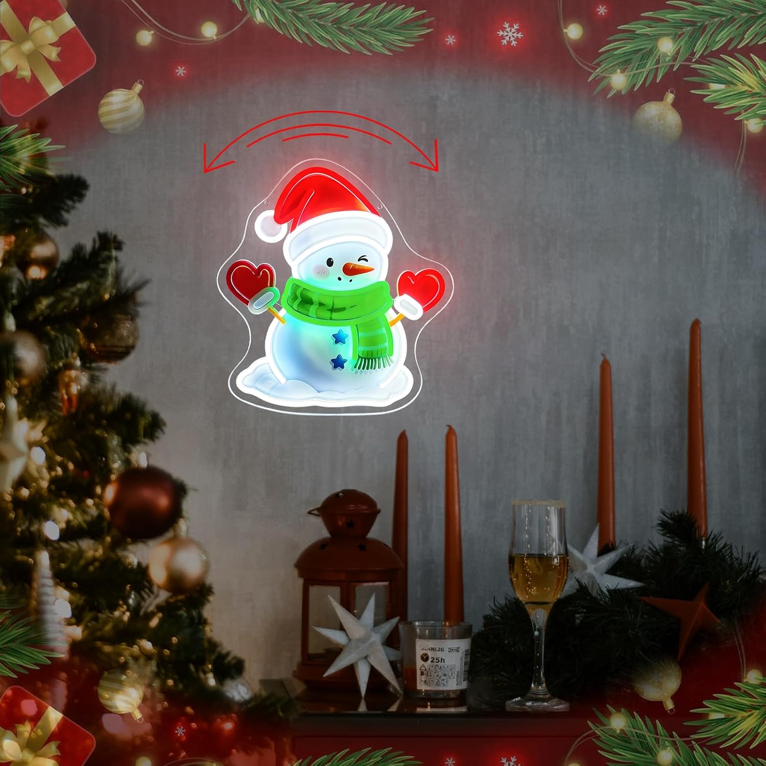 Waving Christmas Snowman LED N - Lighting Christmas Decor review and price