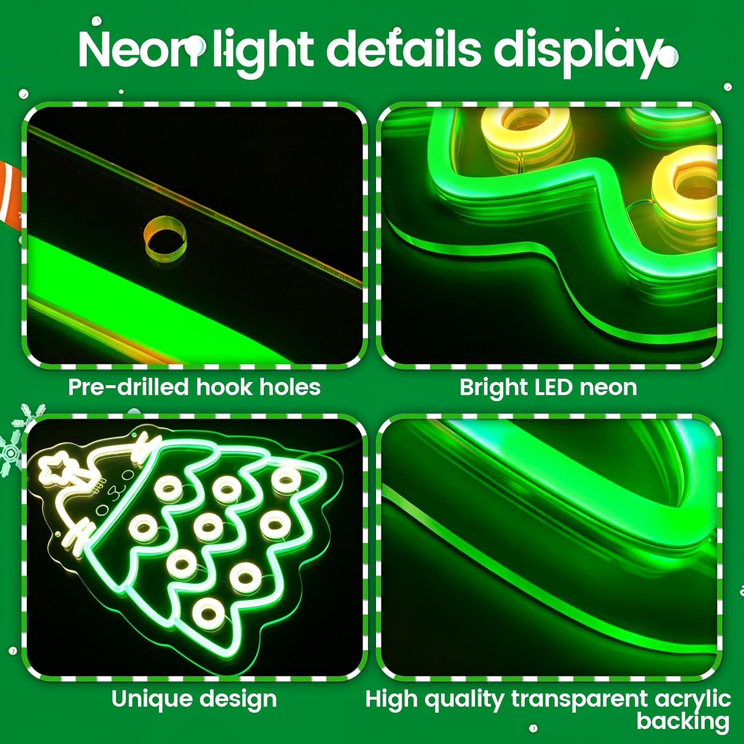 Christmas Tree LED Neon Sign U - Lighting Christmas Decor review and price