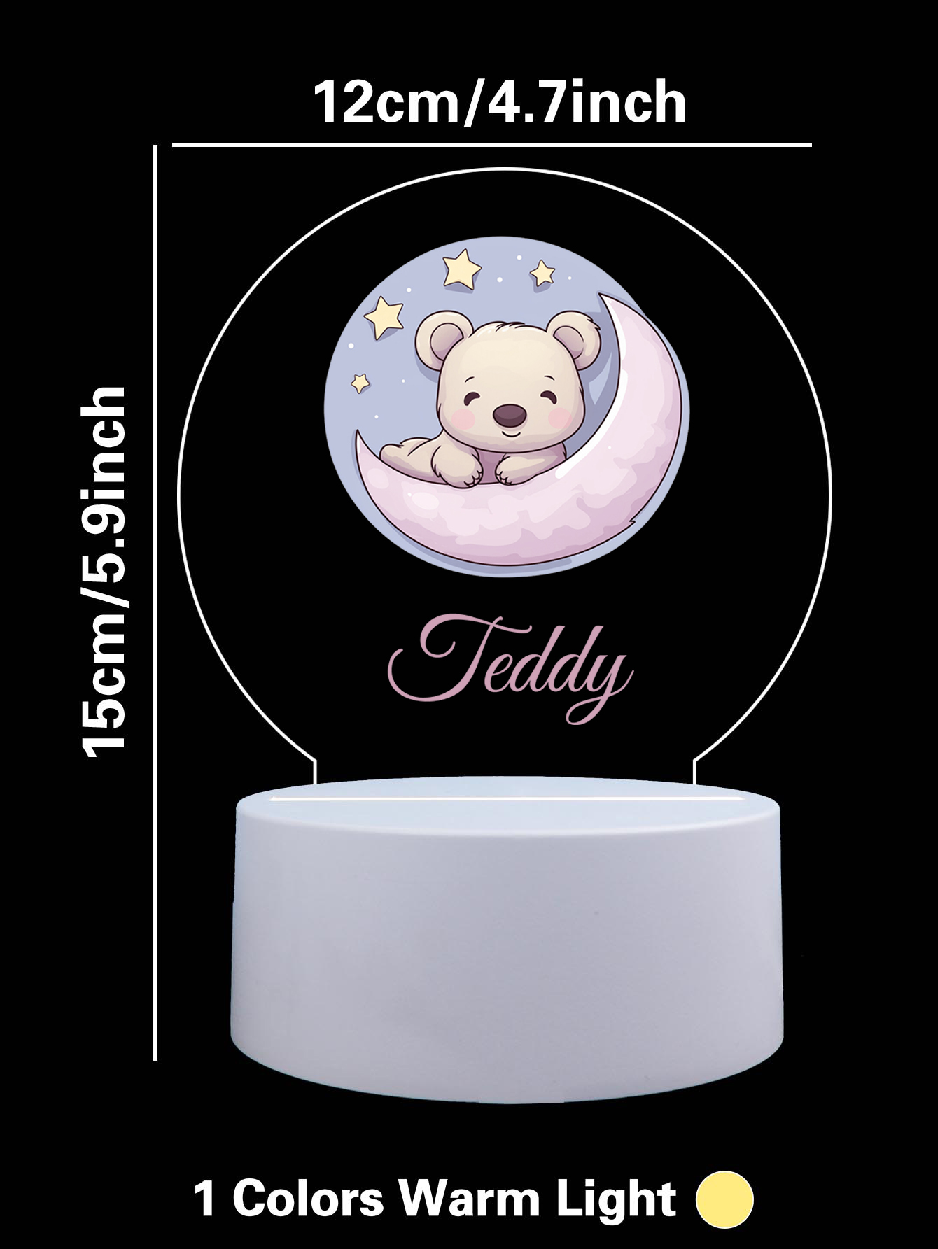 1pc Personalize Custom Moon be - Lighting Visual review and price